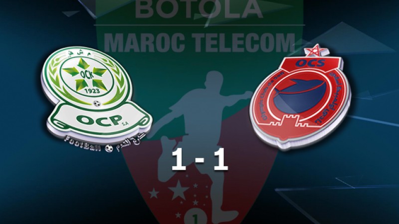Botola Maroc Télécom D1 (11è journée): l'Olympic Safi tenu en échec à domicile par Olympique Khouribga (1-1)