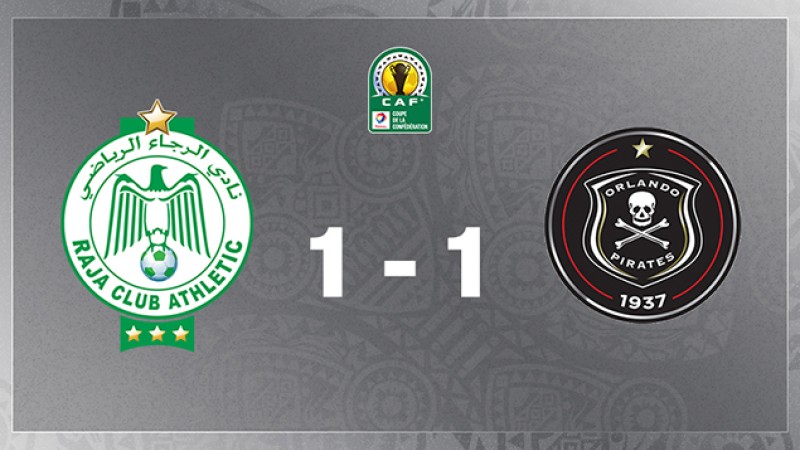 Le Raja arrache le nul (1-1) à Johannesburg face à Orlando Pirates et conforte ses chances de qualification 'Coupe de la CAF (quarts de finale)'