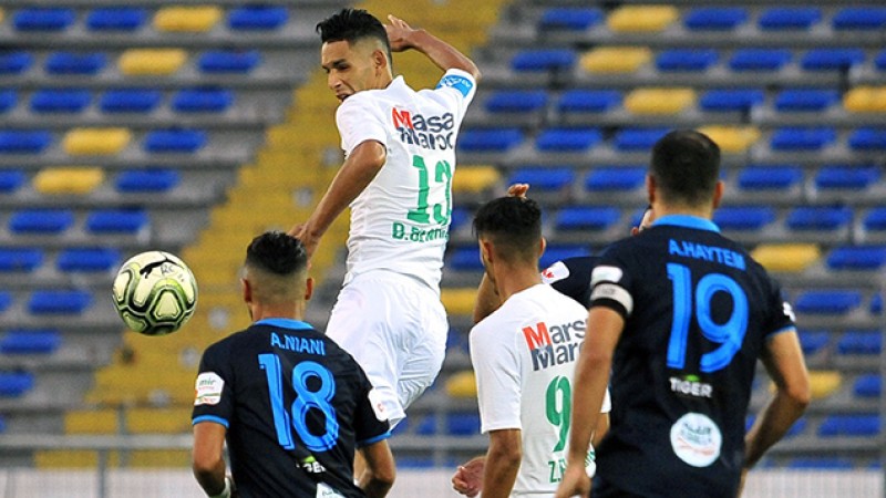 فريق الرجاء الرياضي يتفوق على ضيفه فريق يوسفية برشيد 2- 0 'مؤجل الدورة ال18'