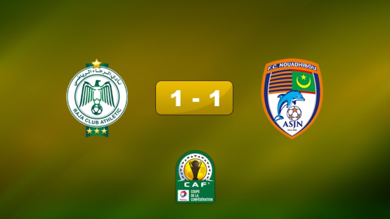 Coupe de la confédération africaine : Match nul (1-1) du Raja de Casablanca face au FC Nouadhibou