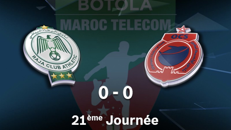 Botola Pro M.T. D1 (21e journée : mise à jour) : Le Raja de Casablanca et l'Olympique de Safi dos à dos