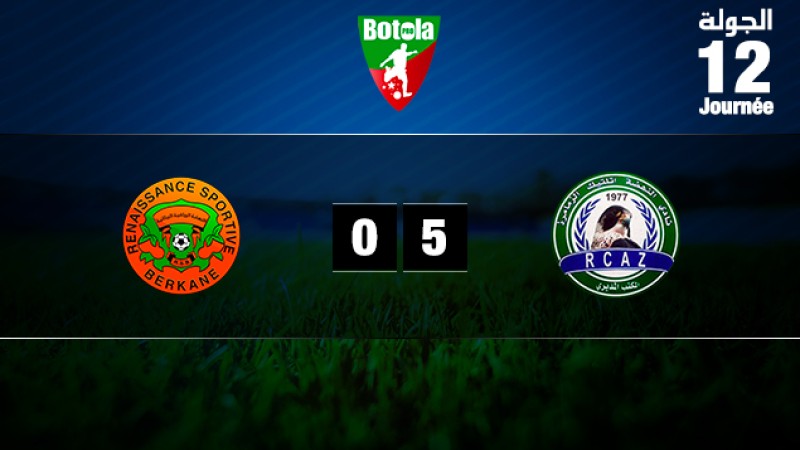 La Renaissance de Berkane s'incline sur la pelouse de la Renaissance de Zemamra (5-0)