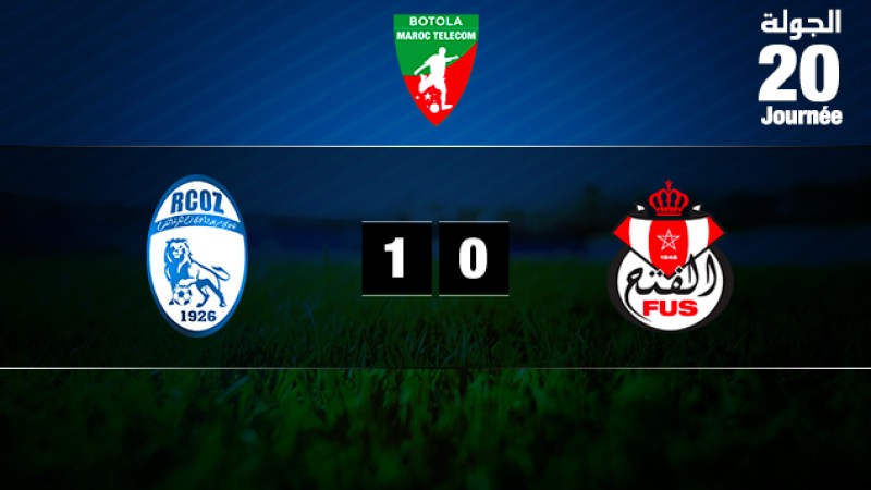 Botola Maroc Télécom D1 (20ème journée): Victoire du Rapide Oued Zem face au FUS de Rabat (1-0)