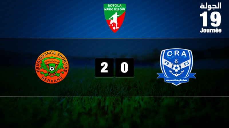 Botola Pro Maroc Télécom: Victoire à domicile de la Renaissance de Berkane face au Chabab Al Hoceima (2-0)