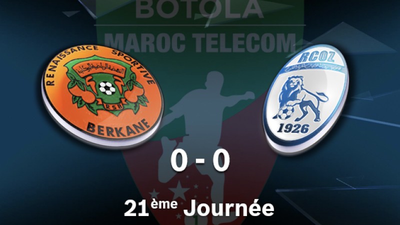 Botola Pro M.T. D1 (21e journée : mise jour) : La RSB tenue en échec à domicile par Rapid Oued Zem (0-0)