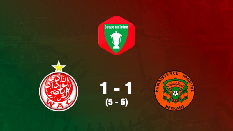 Coupe du Trône 2017-2018: La Renaissance de Berkane en finale aux dépens du Wydad de Casablanca
