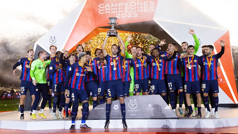 الكأس السوبر الإسبانية.. نادي برشلونة يحرز اللقب عقب فوزه على ريال مدريد 3-1