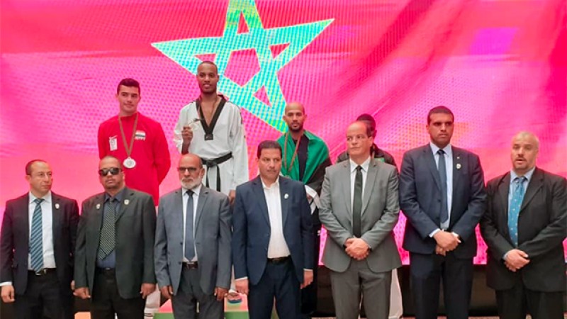  تألق المنتخب المغربي ذكورا و المنتخب المصري اناثا في البطولة العربية الحادية عشر للتايكواندو بالعيون