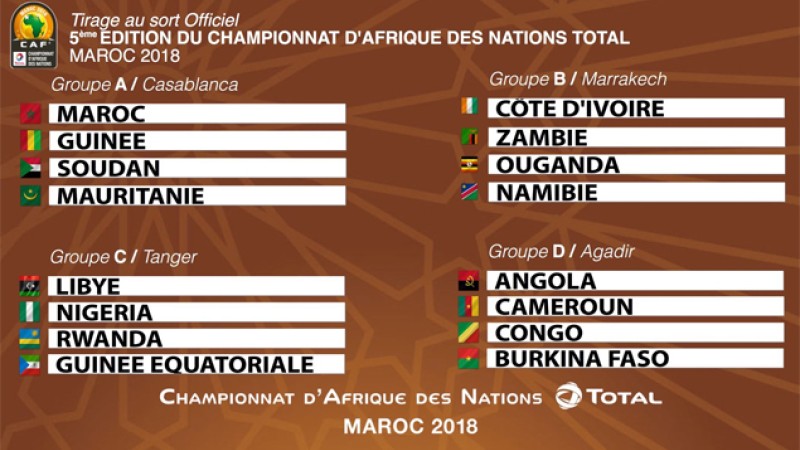 Tirage au sort du CHAN 2018 Total