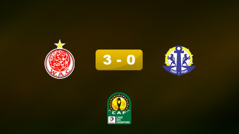 Ligue des champions d'Afrique (Gr.C/2è Jr.): Large victoire du WAC face à l’AS Togo Port de Lomé (3-0)