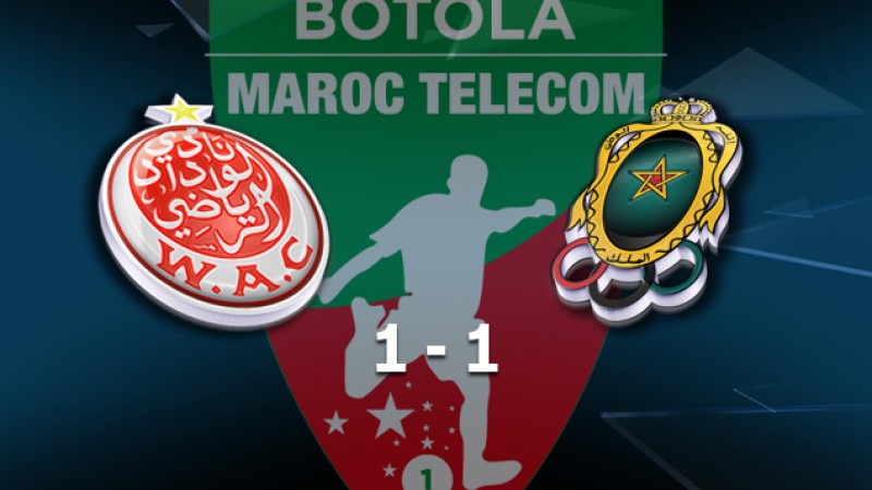 Botola Maroc Télécom D1 (mise à jour 21e journée): WAC-AS FAR (1-1)