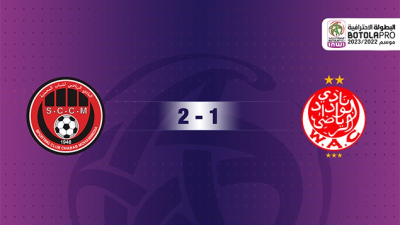 Le Wydad de Casablanca renversé à domicile par le Chabab de Mohammédia (1-2)
