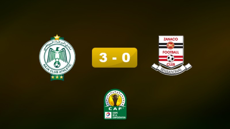 Coupe de la Confédération africaine: Le Raja à la phase de poules, en battant les Zambiens de FC Zanaco (3-0)