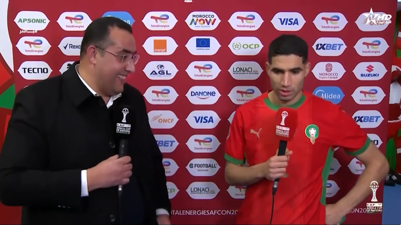 Interview d’Achraf Hakimi après la qualification pour la finale de la Coupe d’Afrique des Nations