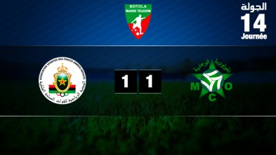 Botola Maroc Télécom D1 (14è journée) : L'AS FAR tenue en échec à domicile par le Mouloudia d’Oujda (1-1)