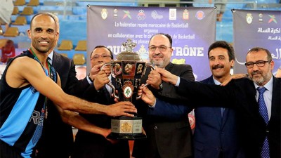 Coupe du Trône de basket-ball 2017-2018 (messieurs): 11è titre, le 5è consécutif pour l'AS Salé aux dépens du Moghreb de Fès (87-59)