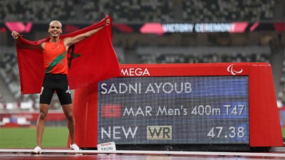 Jeux paralympiques (400 m/T46-47).. Le Marocain Ayoub Sadni remporte la médaille d’or, la troisième pour le Maroc