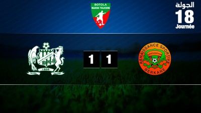 Botola Maroc Télécom D1 (18è journée): Match nul (1-1) de Difaâ El Jadida face à la Renaissance de Berkane