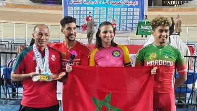 المنتخب المغربي يحصد خمس ميداليات من ضمنها ذهبية واحدة في اليوم الثالث من البطولة العربية للدراجات على المضمار بمصر