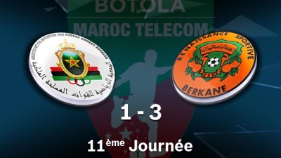 Botola M.T. D1 (11è journée): AS FAR battue à domicile par la Renaissance de Berkane (1-3)
