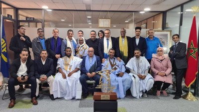 عبد الجواد بلحاج، رئيس الجامعة الملكية المغربية للملاكمة يعقد لقاءا تواصليا مع ممثلي الجمعيات الرياضية  للأقاليم الجنوبية "بلاغ"