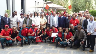 Réception à Rabat en l'honneur de la sélection marocaine de boxe