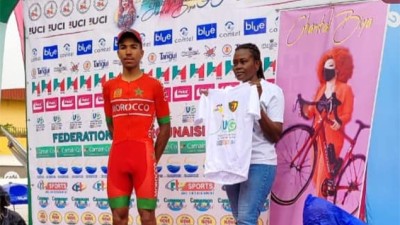 Grand Prix cycliste international Chantal Biya.. Le Marocain Youssef Bdadou vainqueur de la 4è étape, endosse le maillot jaune
