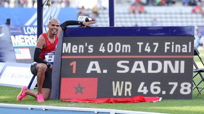 بطولة العالم لألعاب القوى لذوي الاحتياجات الخاصة باريس 2023.. المغرب يحطم الرقم القياسي العالمي لسباق 400 متر (فئة تاء 47)
