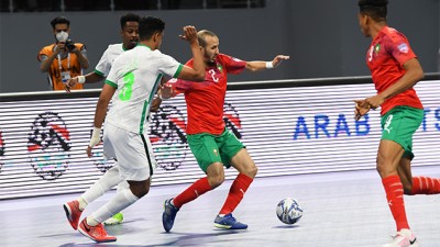 كأس العرب لكرة الصالات... المغرب ي ثقل شباك السعودية بثمانية أهداف نظيفة ويعبر لدور نصف النهاية