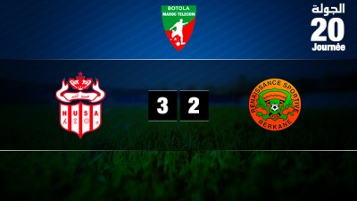 Botola Pro Maroc Télécom (20ème journée): Le Hassania d'Agadir s'impose à domicile face à la Renaissance de Berkane 3 buts à 2