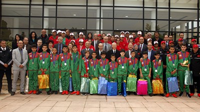 Cérémonie à Rabat en l’honneur des sélections marocaines scolaires de cross-country et de football