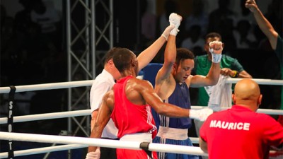 Jeux africains-2019/Boxe (63kg): Le Marocain Abdelhaq remporte la médaille d'or dans la catégorie "léger"