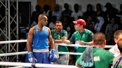 الألعاب الافريقية - الرباط 2019: الملاكم المغربي يونس باعلا يحرز فضية الوزن الثقيل (91 كلغ)