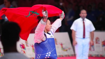 الألعاب الافريقية - الرباط 2019: البطلة المغربية ندى لعرج تحرز ذهبية وزن أقل من 57 كلغ في رياضة التايكوندو