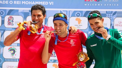 Jeux africains-2019/Triathlon (Elite hommes): Une médaille d'or et une d'argent pour les marocains Badr Siwane et Mehdi Essadiq