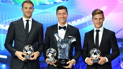 Lewandowski et Harder, meilleurs joueurs UEFA de la saison