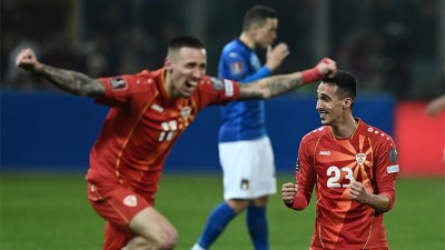 Qualifications Mondial-2022.. L'Italie éliminée par la Macédoine du Nord 1-0