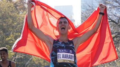 Le Marocain Mohamed El Aaraby deuxième du marathon international de New York