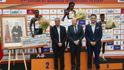6ème Semi-marathon international de Rabat (dames).. La Bahreïnie Jepchumba Kilonzo Motosio sacrée