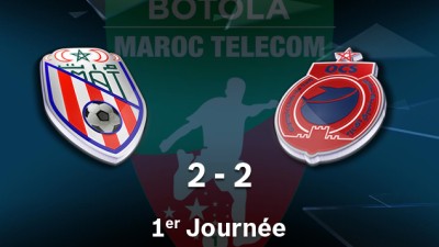 Botola Maroc Télécom D1 (1ère journée): Moghreb de Tétouan et Olympic Safi se quittent dos à dos (2-2)