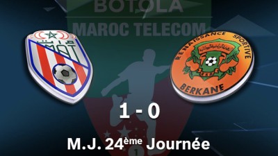 Botola Pro M.T. D1 (mise à jour 24è journée): Victoire du Moghreb de Tétouan face à la Renaissance de Berkane (1-0)
