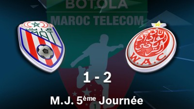 Botola M.T. D1 (mise à jour, 5è journée): Victoire du Wydad Casablanca face au Moghreb Tétouan (2-1)
