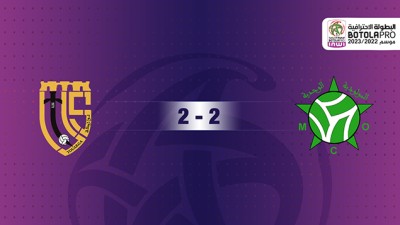 مولودية وجدة يتعادل مع ضيفه اتحاد تواركة 2-2