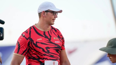 Meeting Mohammed VI d'athlétisme (Lancer du disque).. Le Slovène Kristjan Ceh s'impose