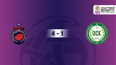 فريق أولمبيك آسفي يفوز خارج ميدانه على أولمبيك خريبكة 4-1