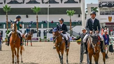 الدوري الملكي المغربي للقفز على الحواجز (محطة تطوان): الفارس المغربي عمر العطاوي يفوز بجائزة الجامعة الملكية المغربية للبولو