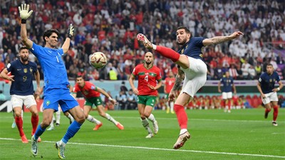 مونديال قطر 2022 (نصف النهاية).. المنتخب المغربي ينهزم أمام نظيره الفرنسي 0-2