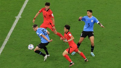 مونديال 2022 (الجولة الاولى-المجموعة الثامنة).. المنتخب الأوروغواني يتعادل مع نظيره الكوري الجنوبي (0-0)