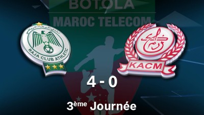 Botola Maroc Télécom D1 (3è journée): Le Raja de Casablanca écrase Le Kawkab de Marrakech (4-0)
