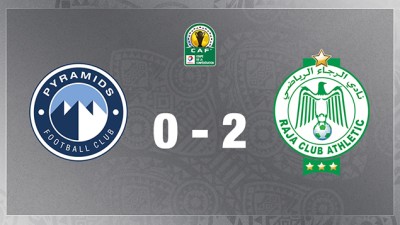 فريق الرجاء الرياضي يتفوق على ضيفه بيراميدز المصري (2-0) و ينتزع الصدارة 'كأس الكونفدرالية الإفريقية (الجولة الثالثة -المجموعة الرابعة)'